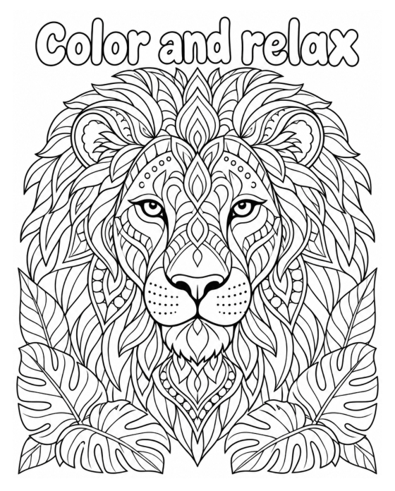 Preview of Animal Coloring Pages for Adults Printable