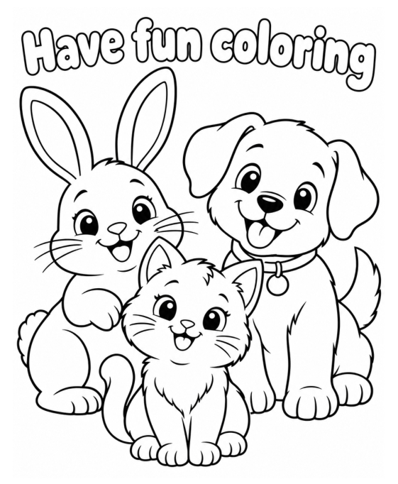 Preview of Animal Coloring Pages for Kids
