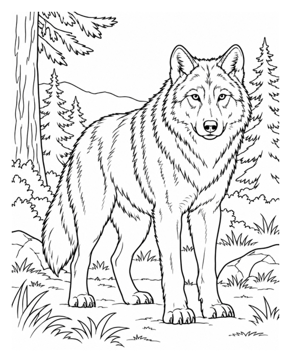 Preview of Realistic Animal Coloring Pages for Kids
